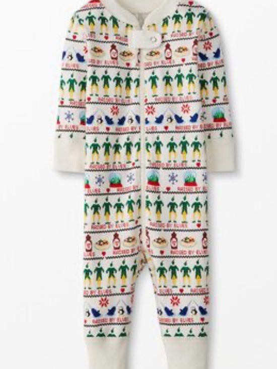 Hanna Andersson Other - Hanna Andersson Holiday Elf-Print Zip Up Sleeper Unisex 12-18 mos